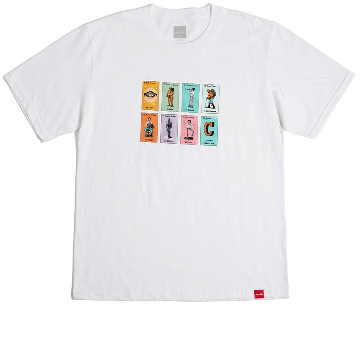 Chocolate Loteria Card Spread T-Shirt - White image 1