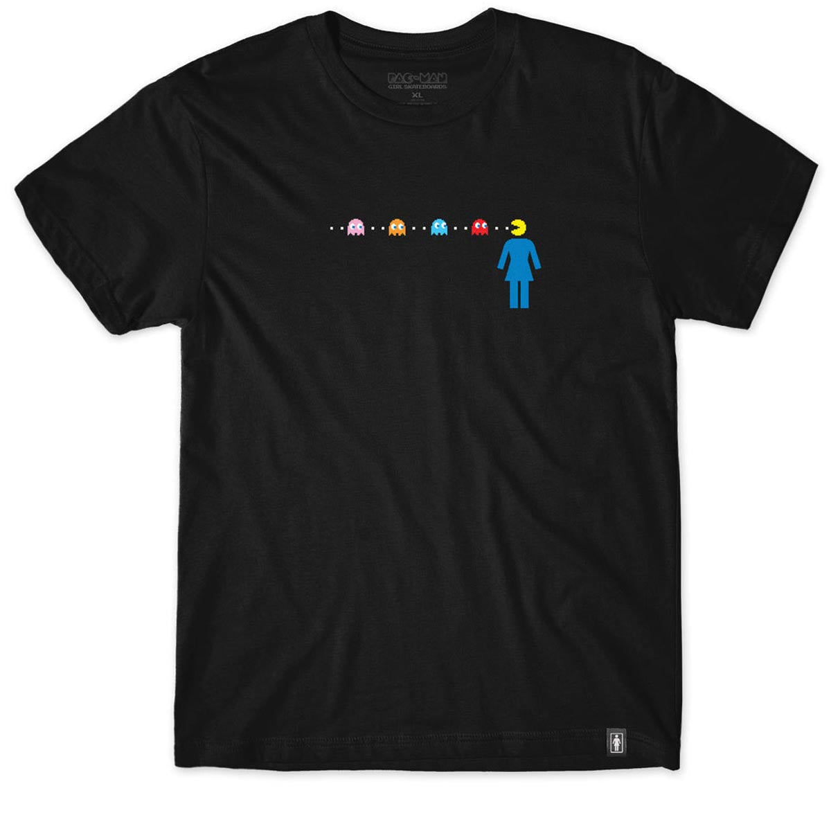 Girl x Pac-Man OG Maze T-Shirt - Black image 1