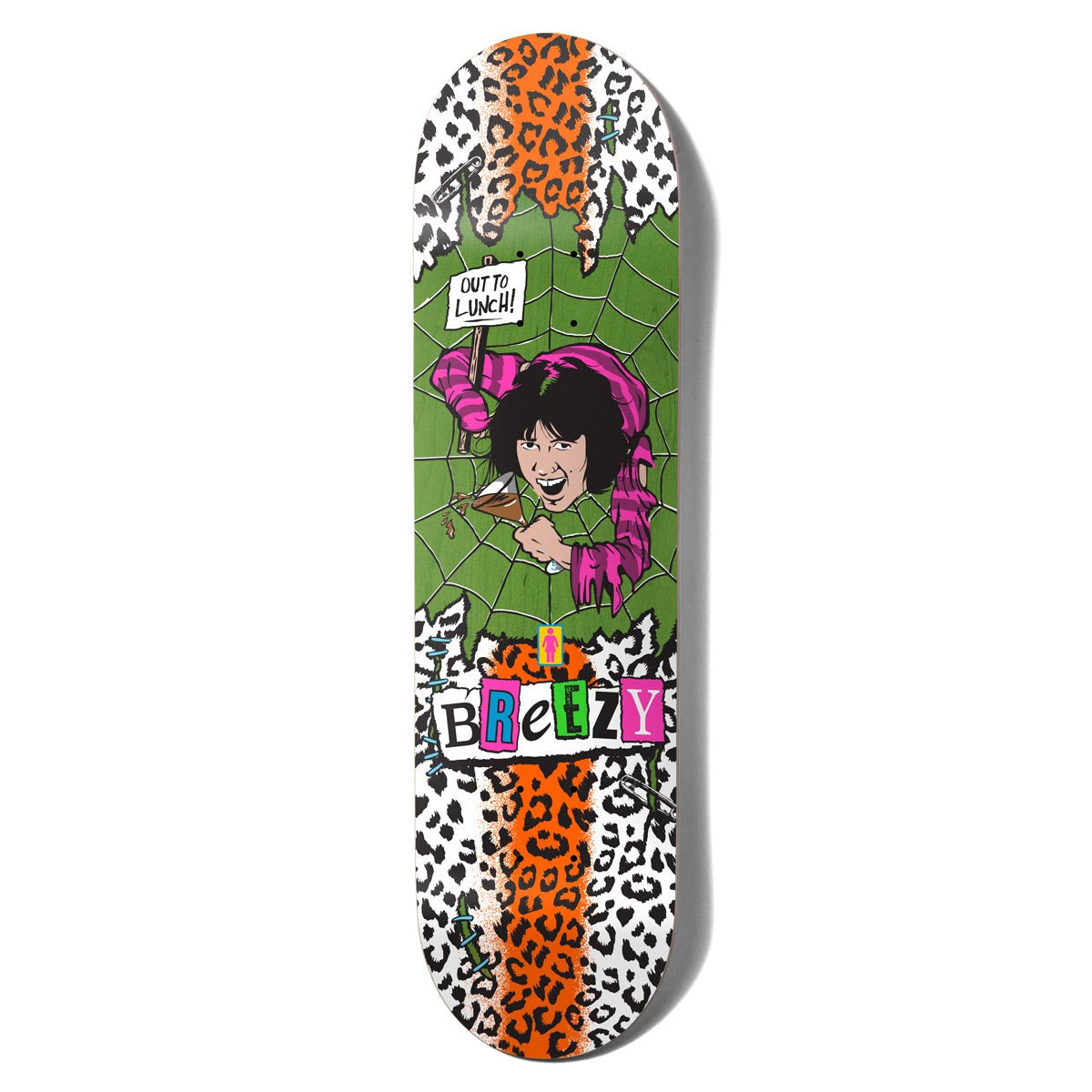 Girl Geering Out To Lunch Again Skateboard Deck - 8.375