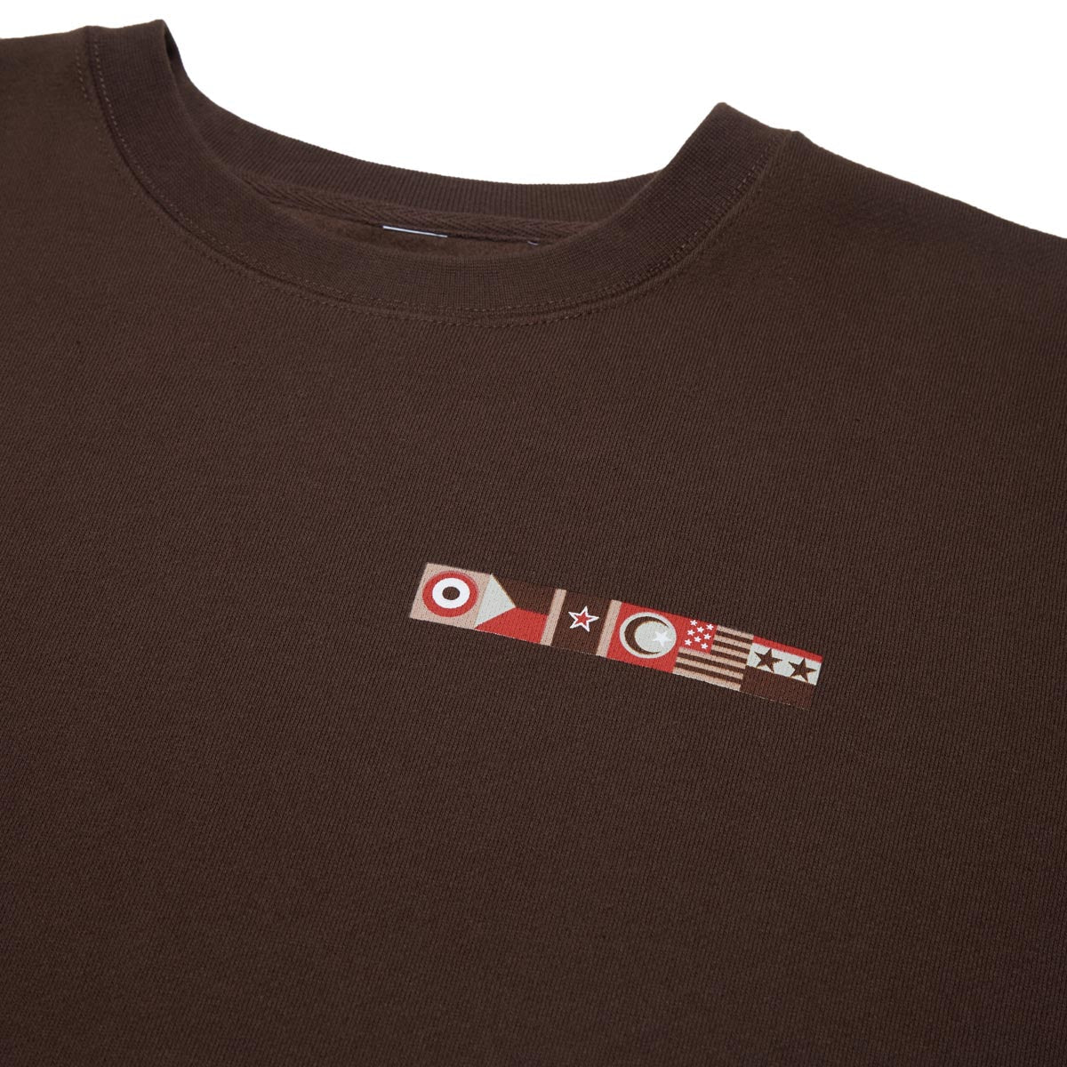 Chocolate Flyin The Flag Crew Sweatshirt - Brown image 2