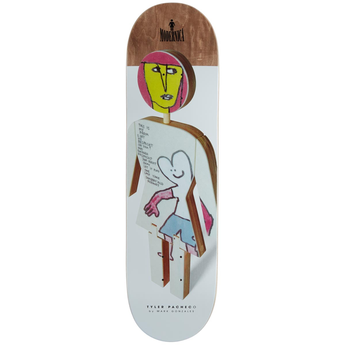 Girl Pacheco Modernica Skateboard Deck - 8.50