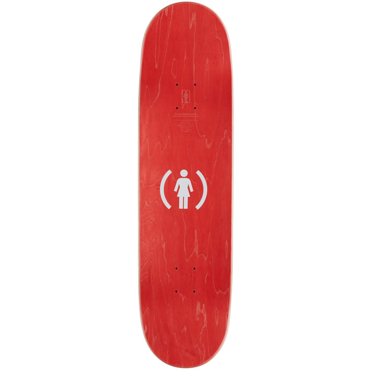 Girl Geering Stripe Skateboard Deck - Red - 8.00