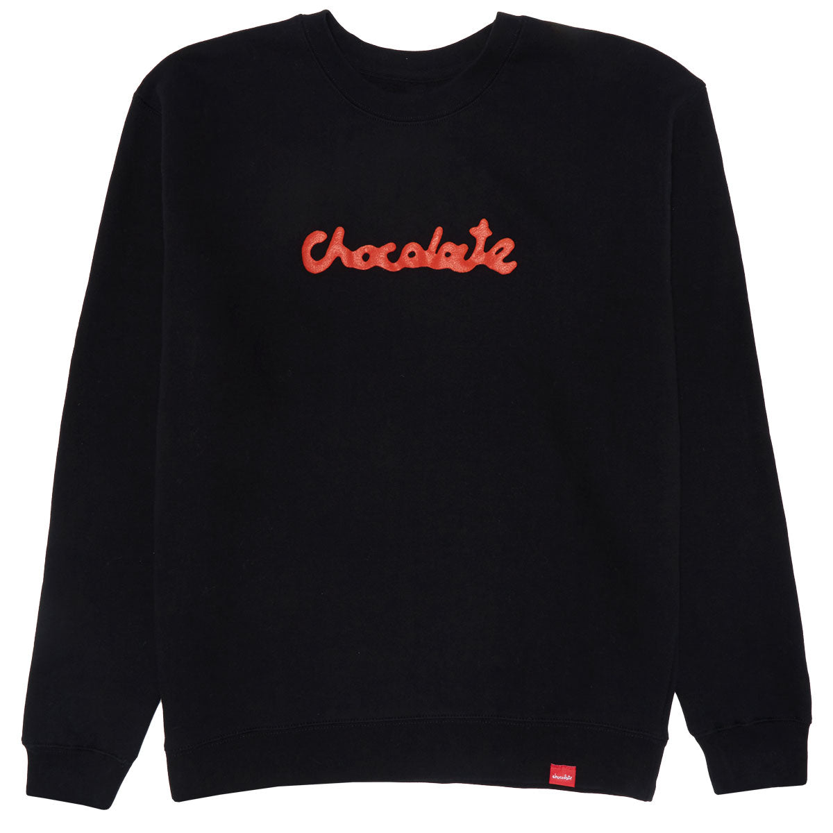 Chocolate Drip Script Crewneck Sweatshirt - Black image 1