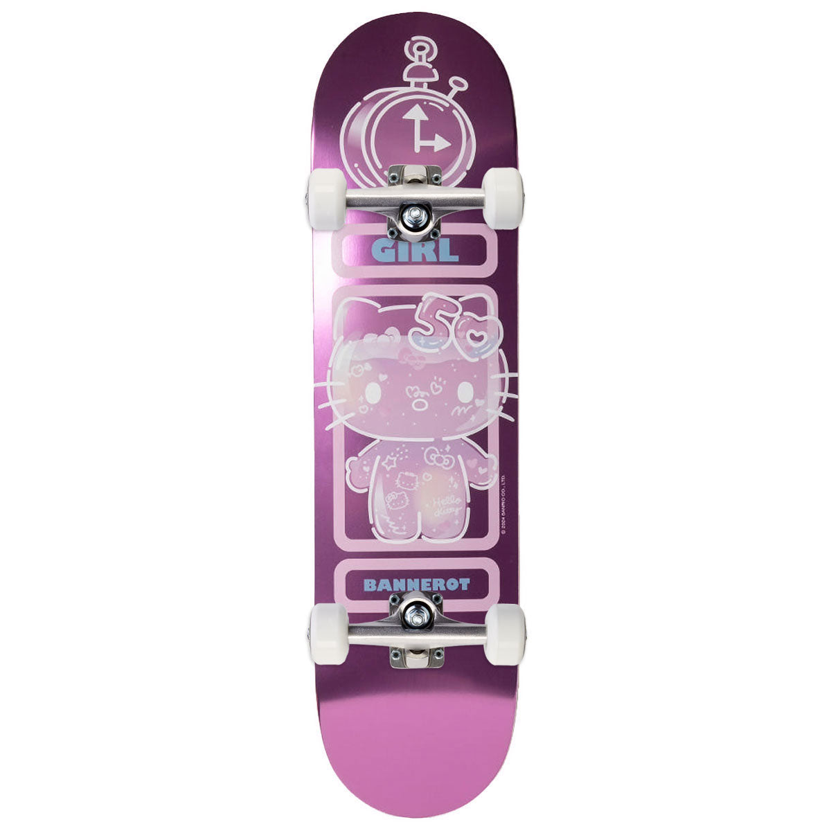 Girl x Hello Kitty 50th Anniversary Bannerot Skateboard Complete - 8.50