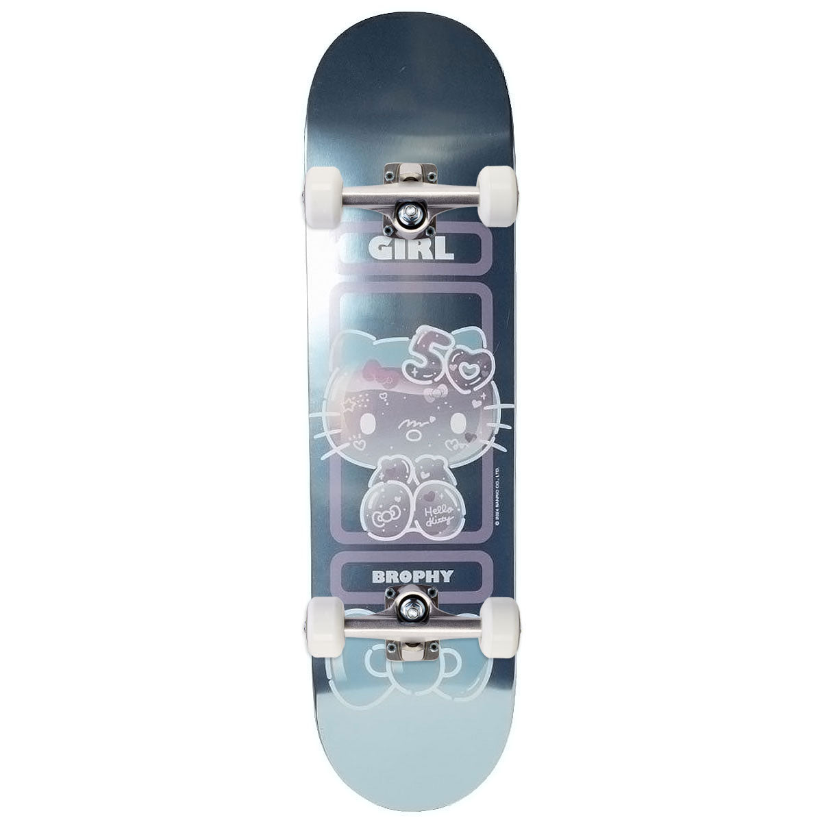 Girl x Hello Kitty 50th Anniversary Brophy Skateboard Complete - 8.25