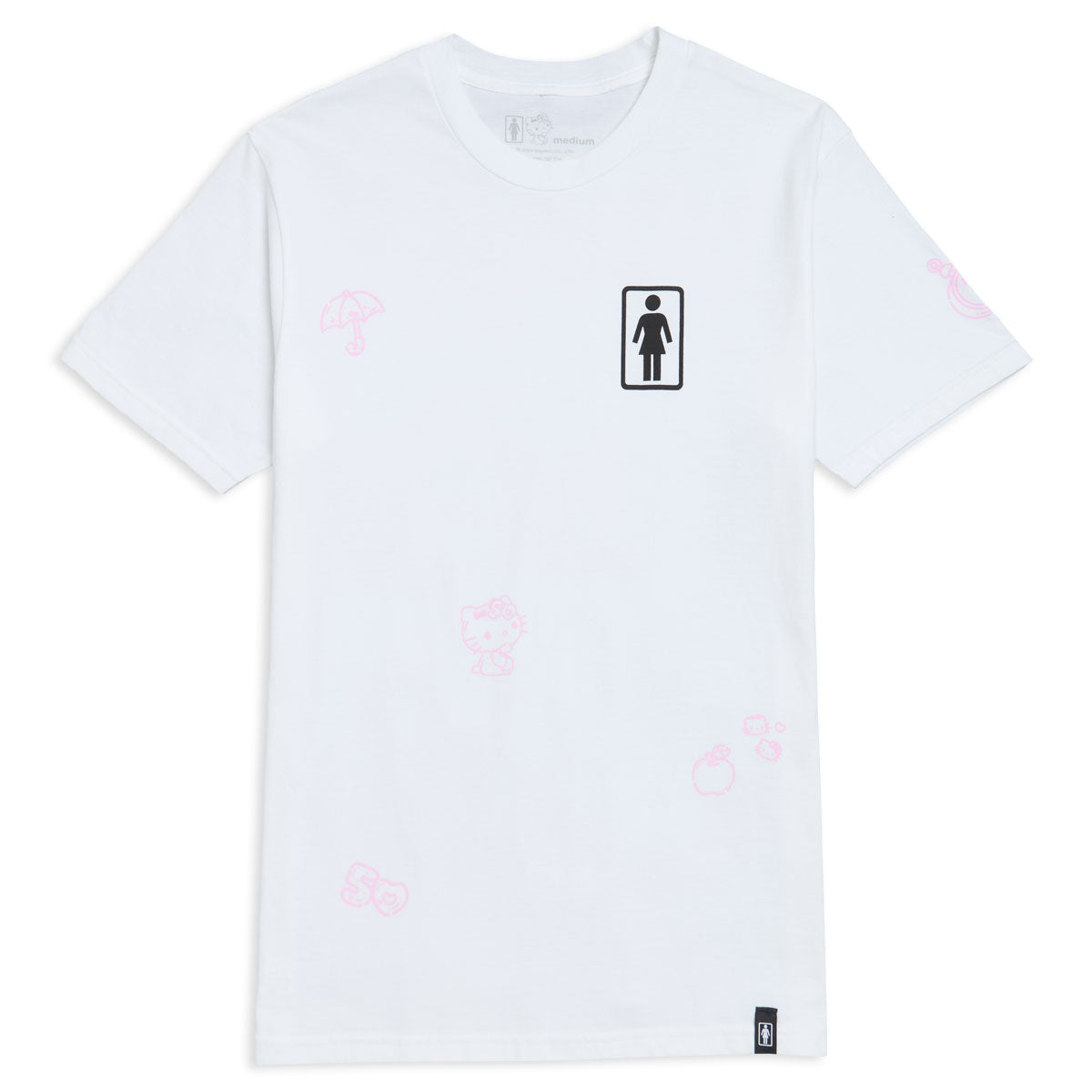 Girl x Hello Kitty All Over T-Shirt - White image 1