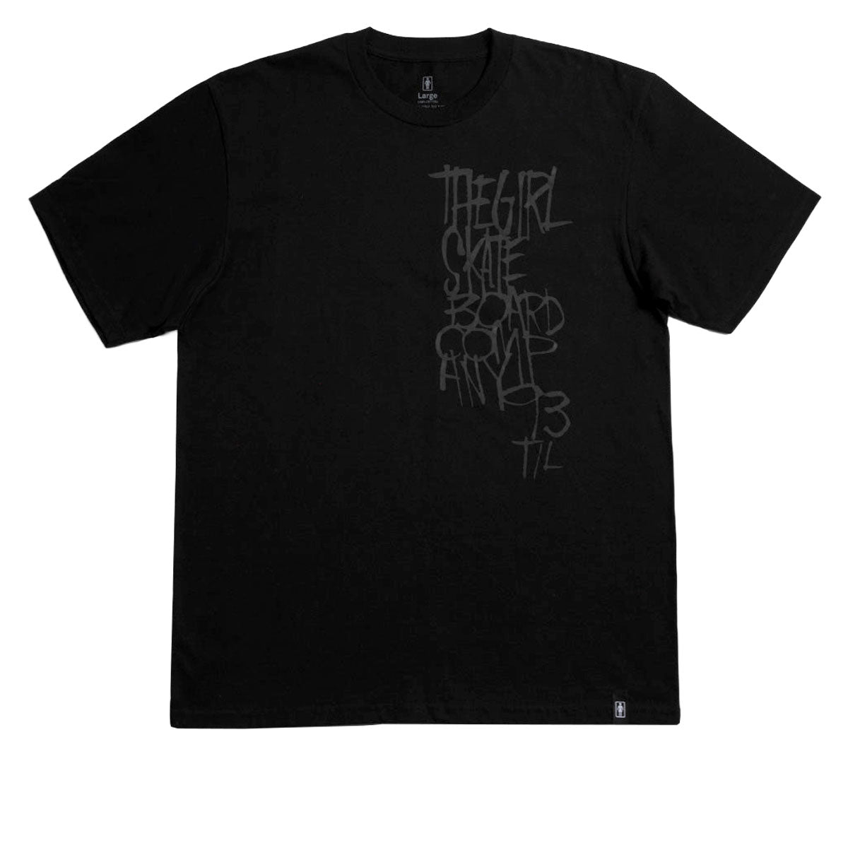 Girl Scrawl T-Shirt - Black image 1