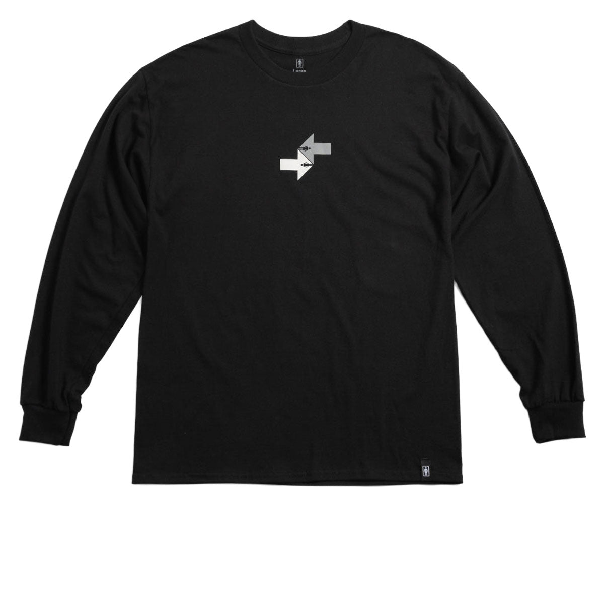 Girl Dual Directional Long Sleeve T-Shirt - Black image 1