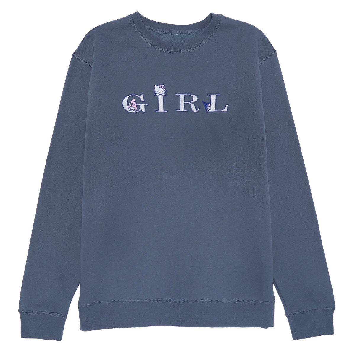 Girl x Hello Kitty Rainbow Serif Kitty Sweatshirt - Storm image 1