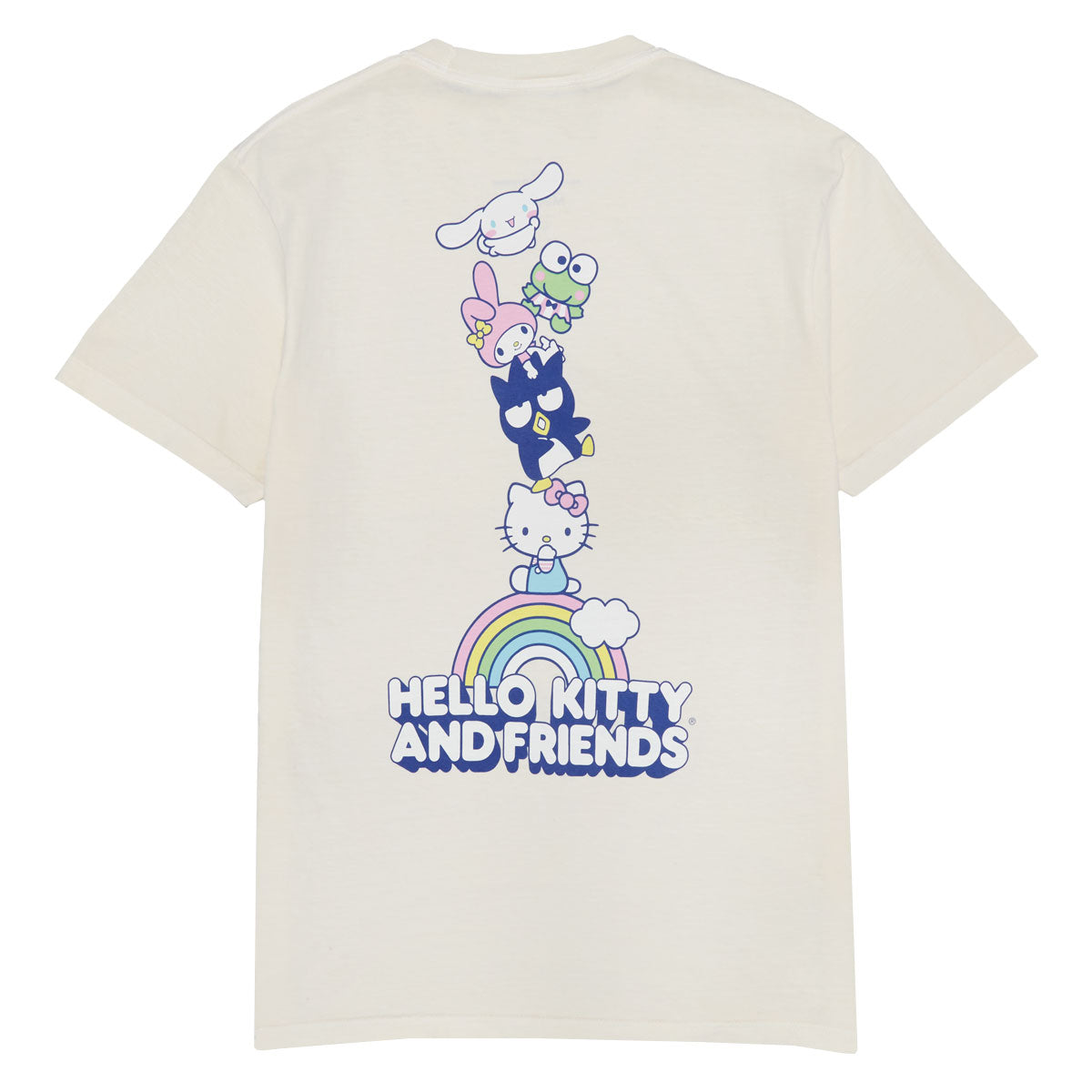 Girl x Hello Kitty Rainbow Stacked T-Shirt - Cream image 1