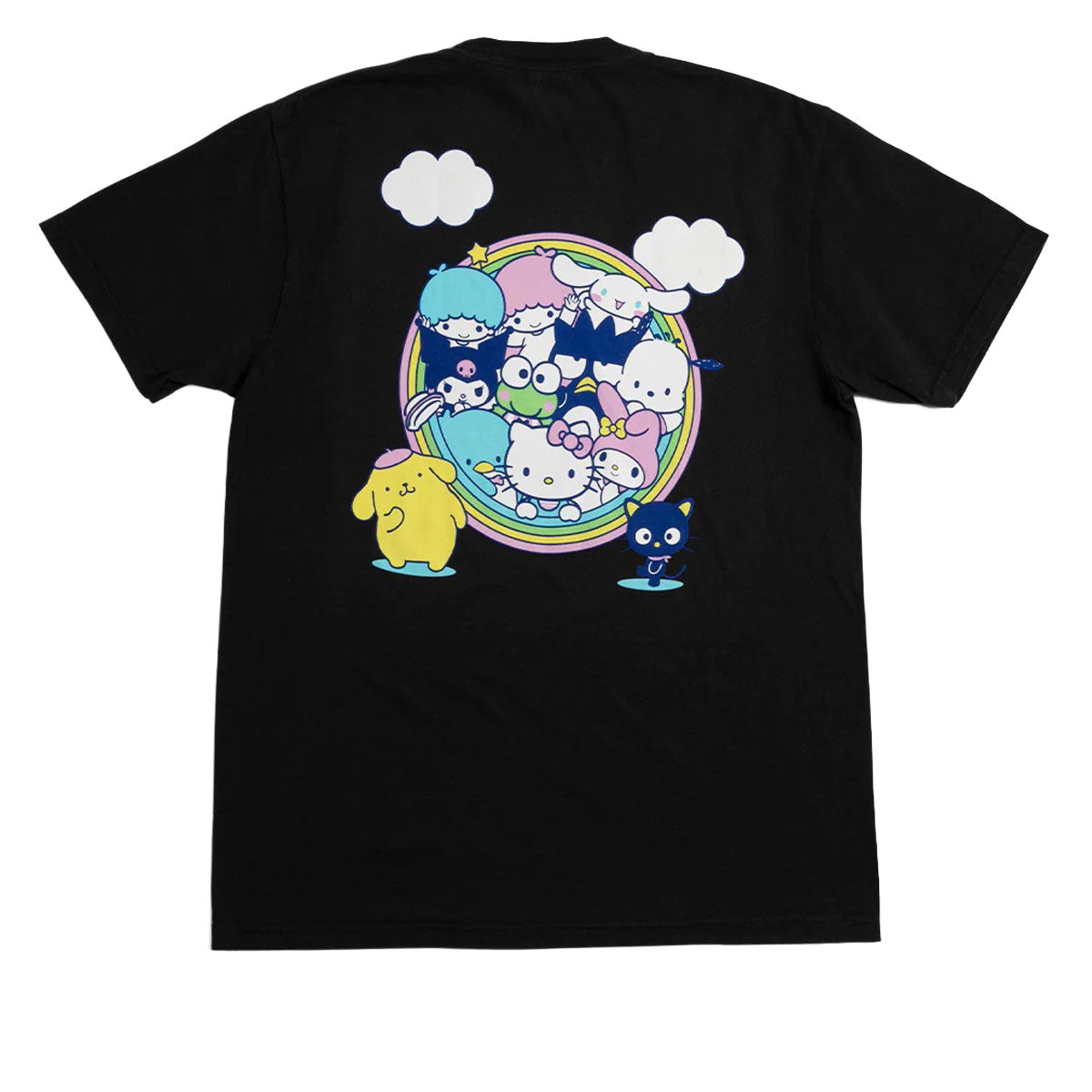 Girl x Hello Kitty Rainbow Circle T-Shirt - Black image 1