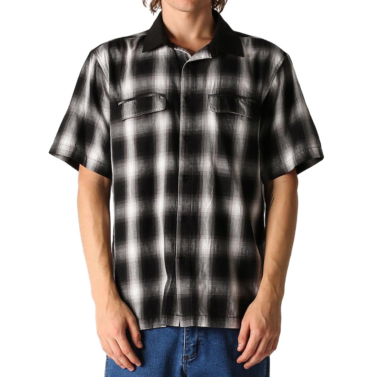 Former Broadcast Plaid Shirt - Black Ombre image 1