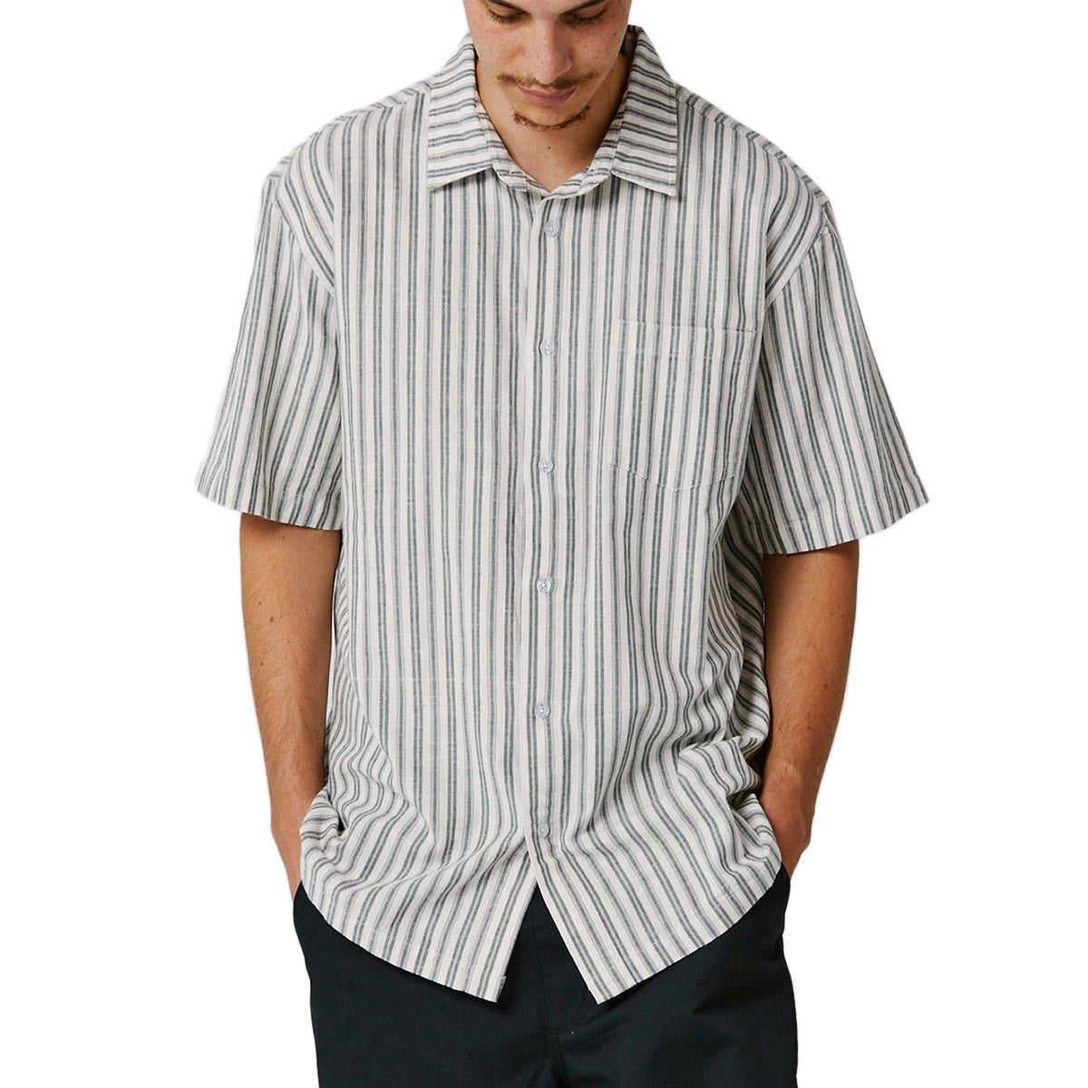 Former Reynolds Striped Shirt - Bone Green image 1