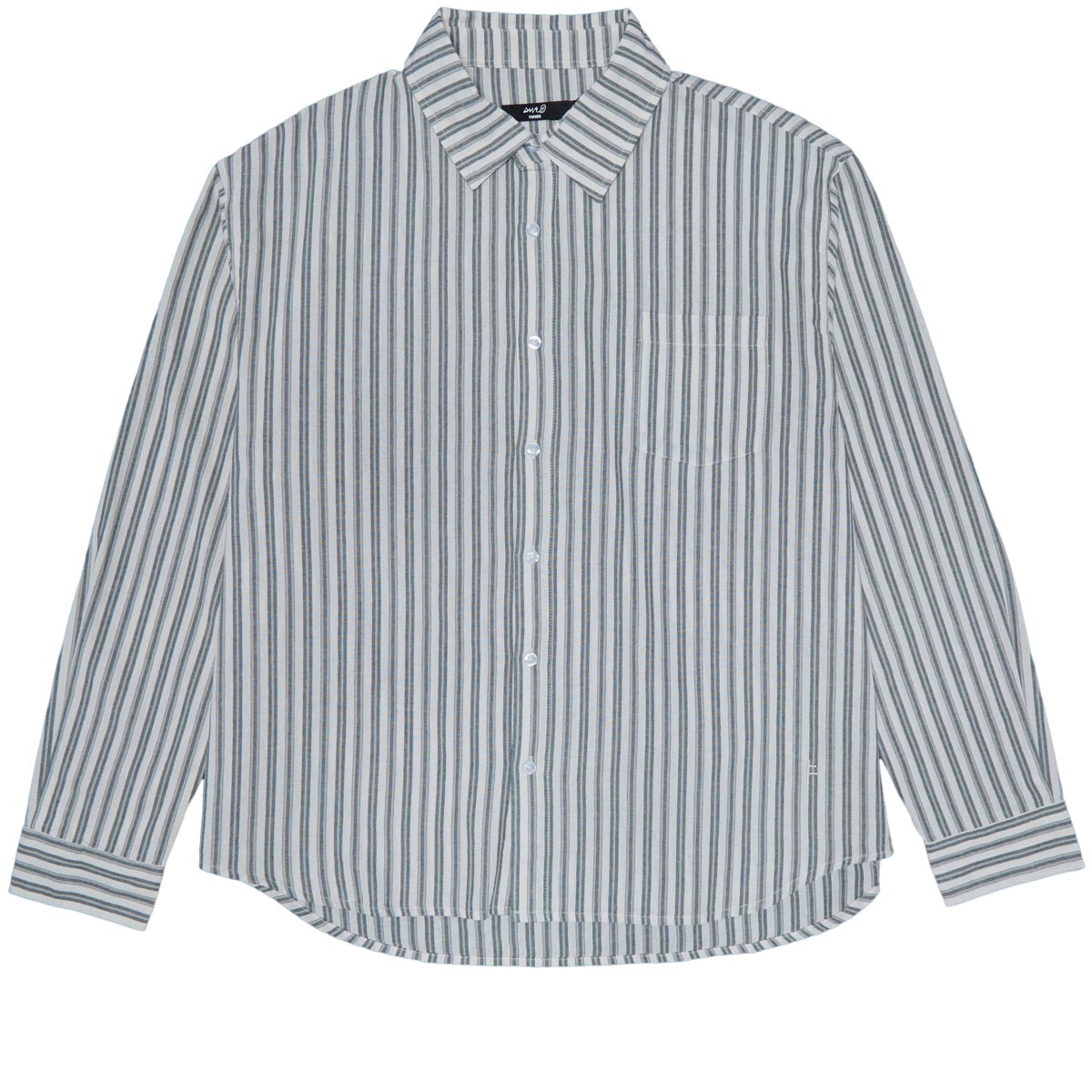 Former Reynolds Striped Long Sleeve Shirt - Bone Green image 5