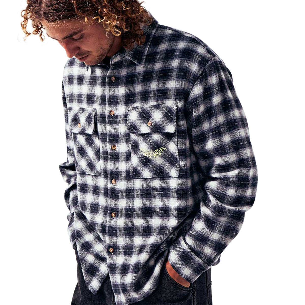 Former Manners Plaid Long Sleeve Shirt - Black image 2