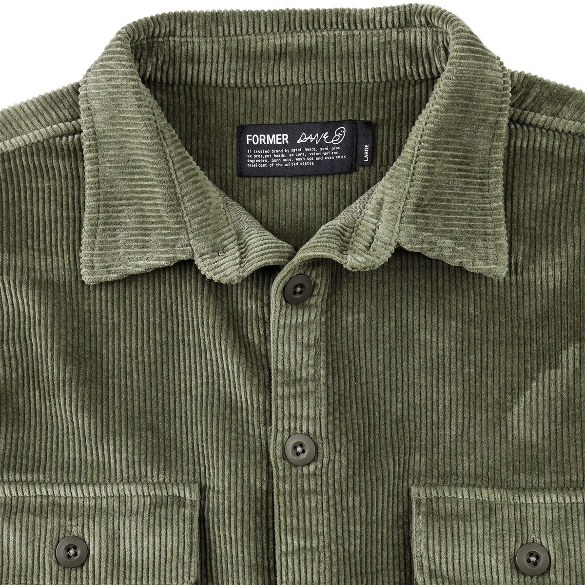 Former Reynolds Cord Long Sleeve Shirt - Pine image 3