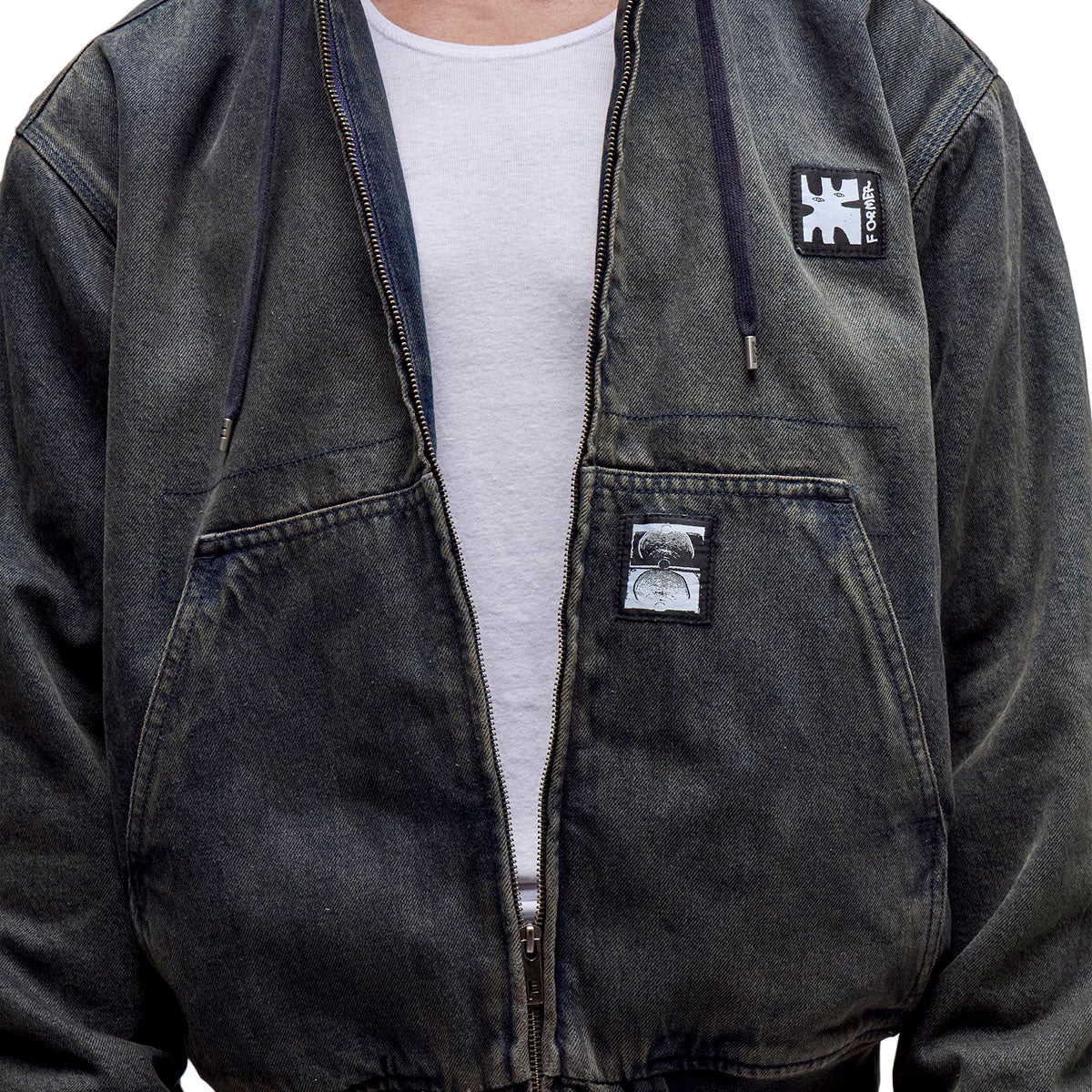 Former Enigma Hooded Denim Jacket - Dark Blue image 3