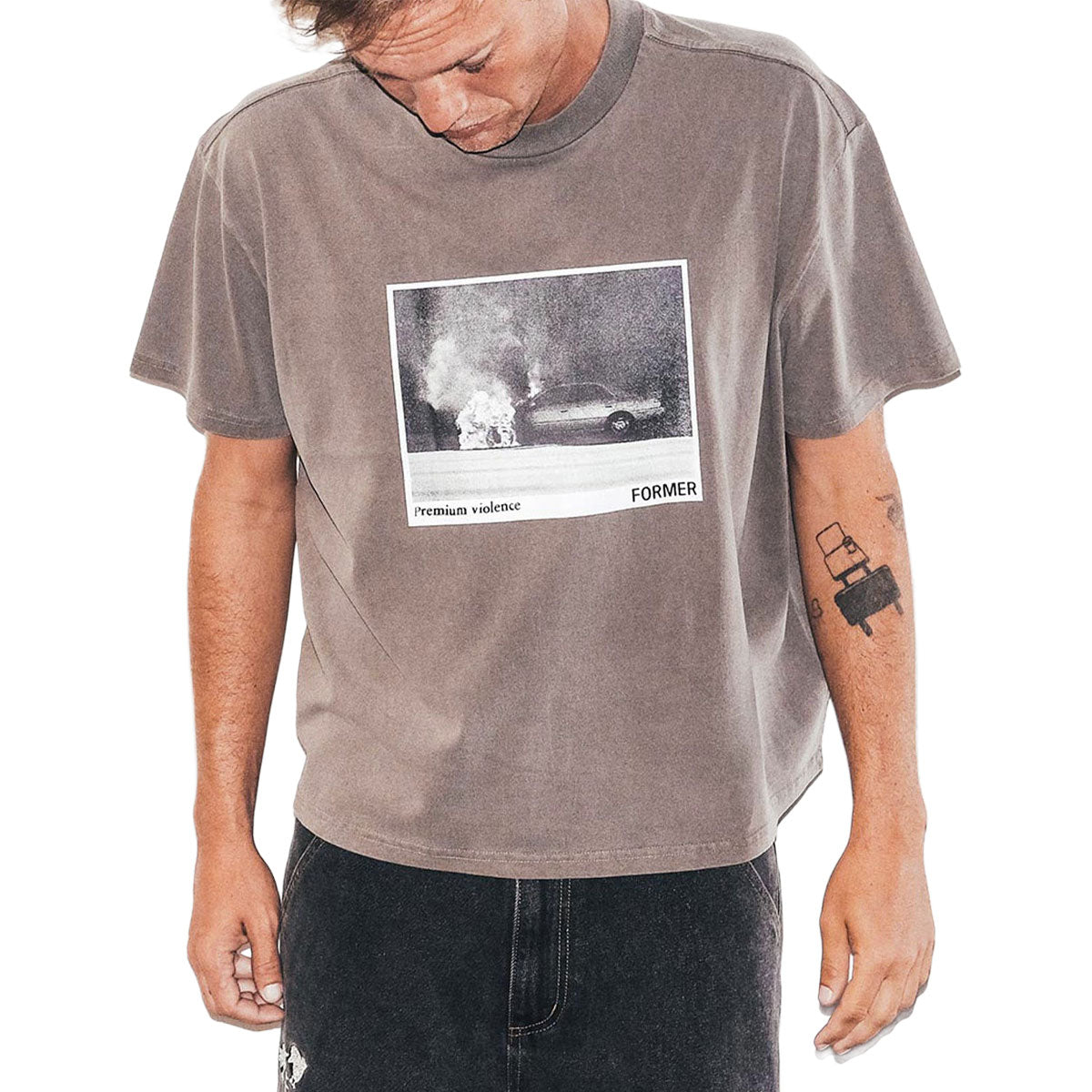 Former Ignite Boxy T-Shirt - Washed Brown image 2