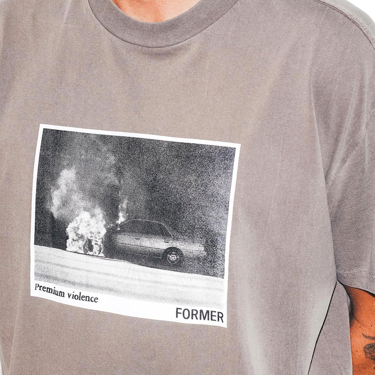 Former Ignite Boxy T-Shirt - Washed Brown image 3