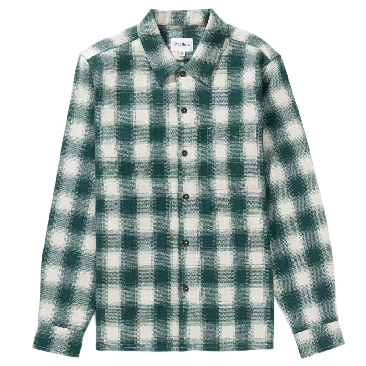 Rhythm Plaid Long Sleeve Flannel Shirt - Green image 4