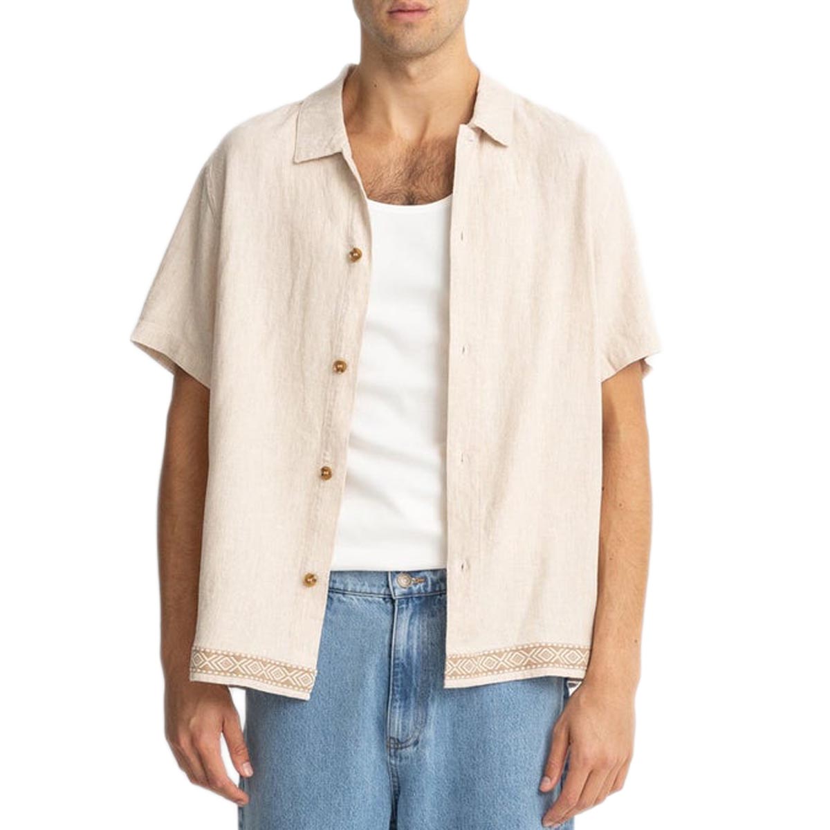 Rhythm Trim Shirt - Natural image 5