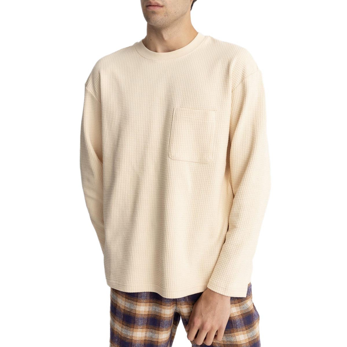 Rhythm Vintage Waffle Long Sleeve T-Shirt - Natural image 1