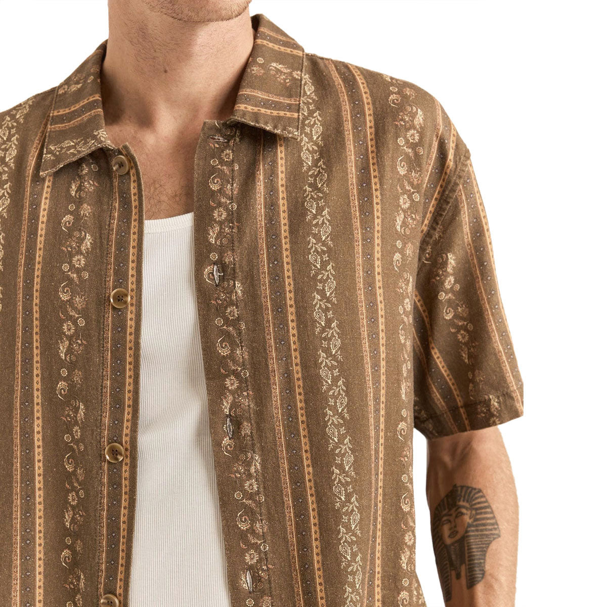 Rhythm Paisley Stripe Shirt - Tobacco image 3