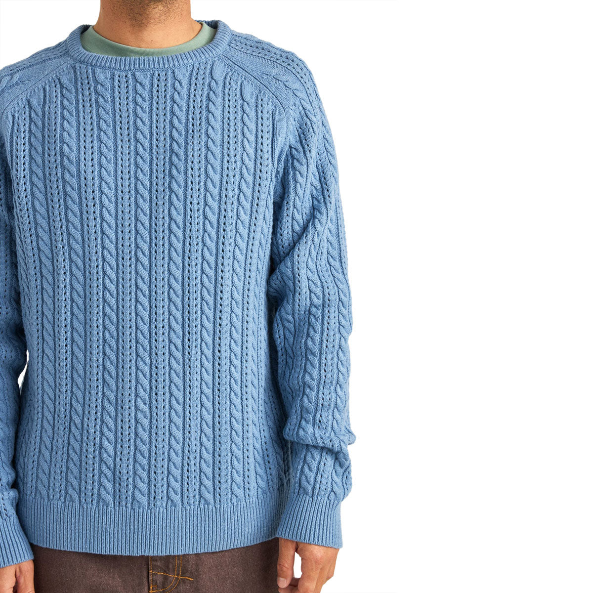 Rhythm Doheny Pointelle Crew Knit Sweatshirt - Slate image 3