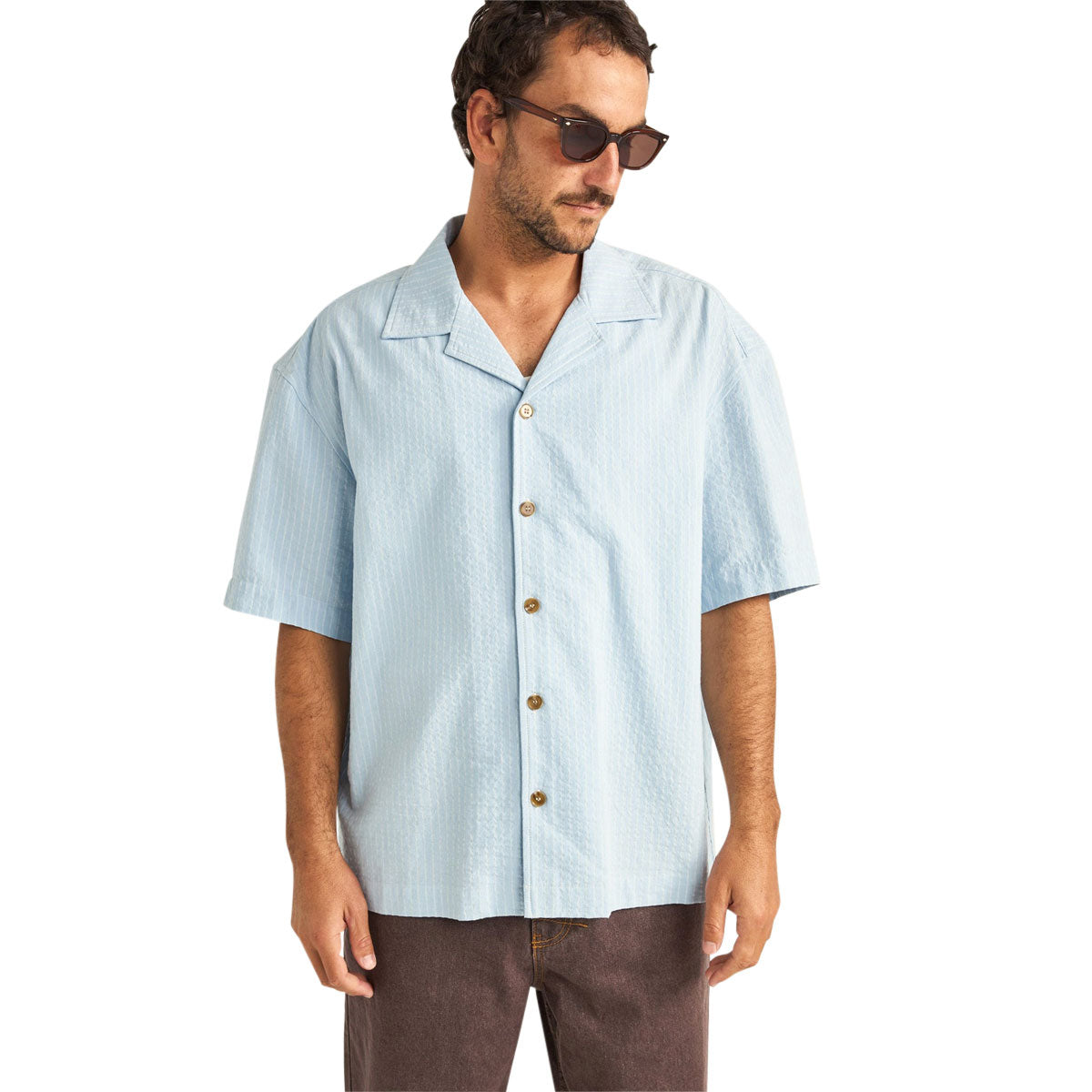 Rhythm Relaxed Stripe Shirt - Blue image 1