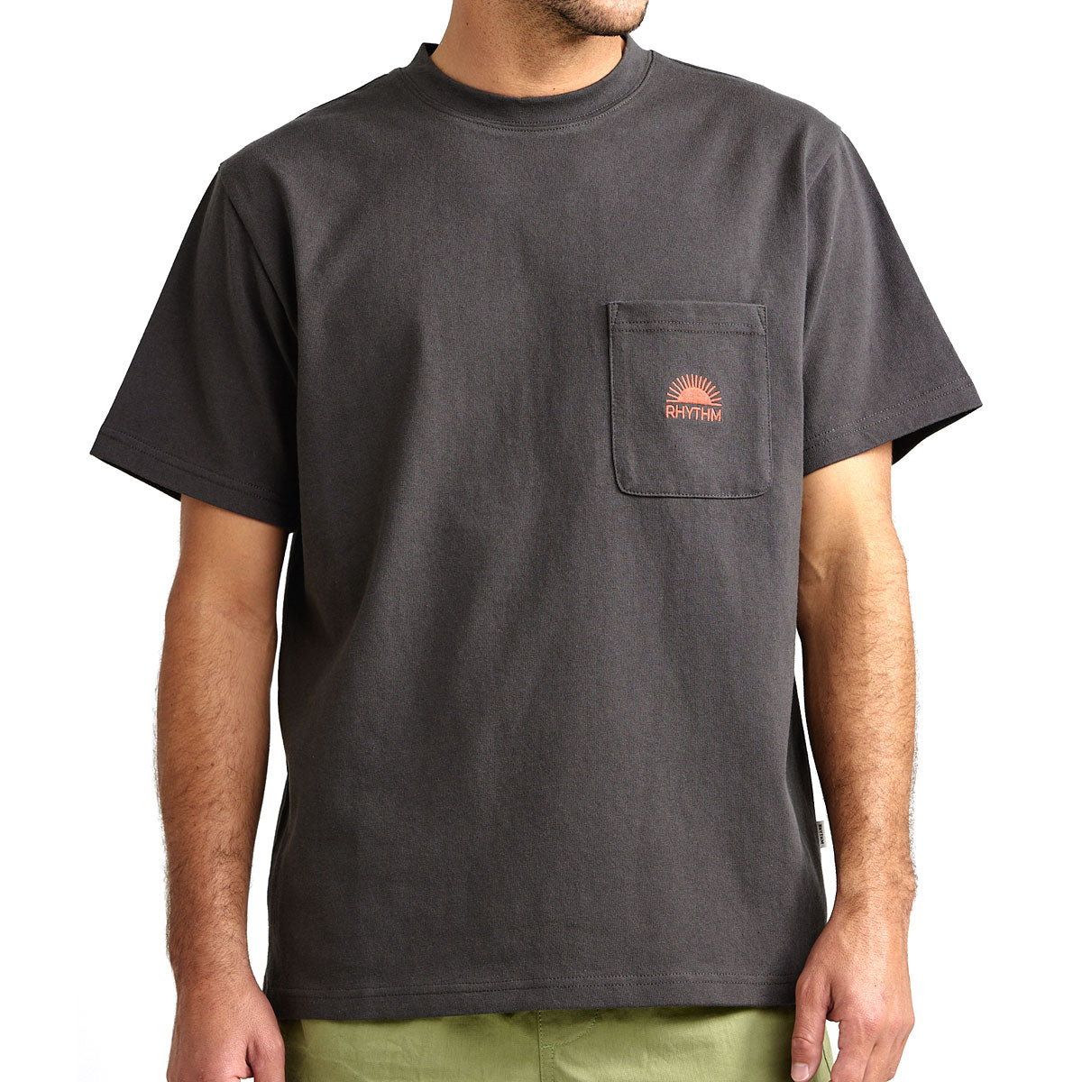Rhythm Heavy Vintage Pocket Emblem T-Shirt - Charcoal image 2