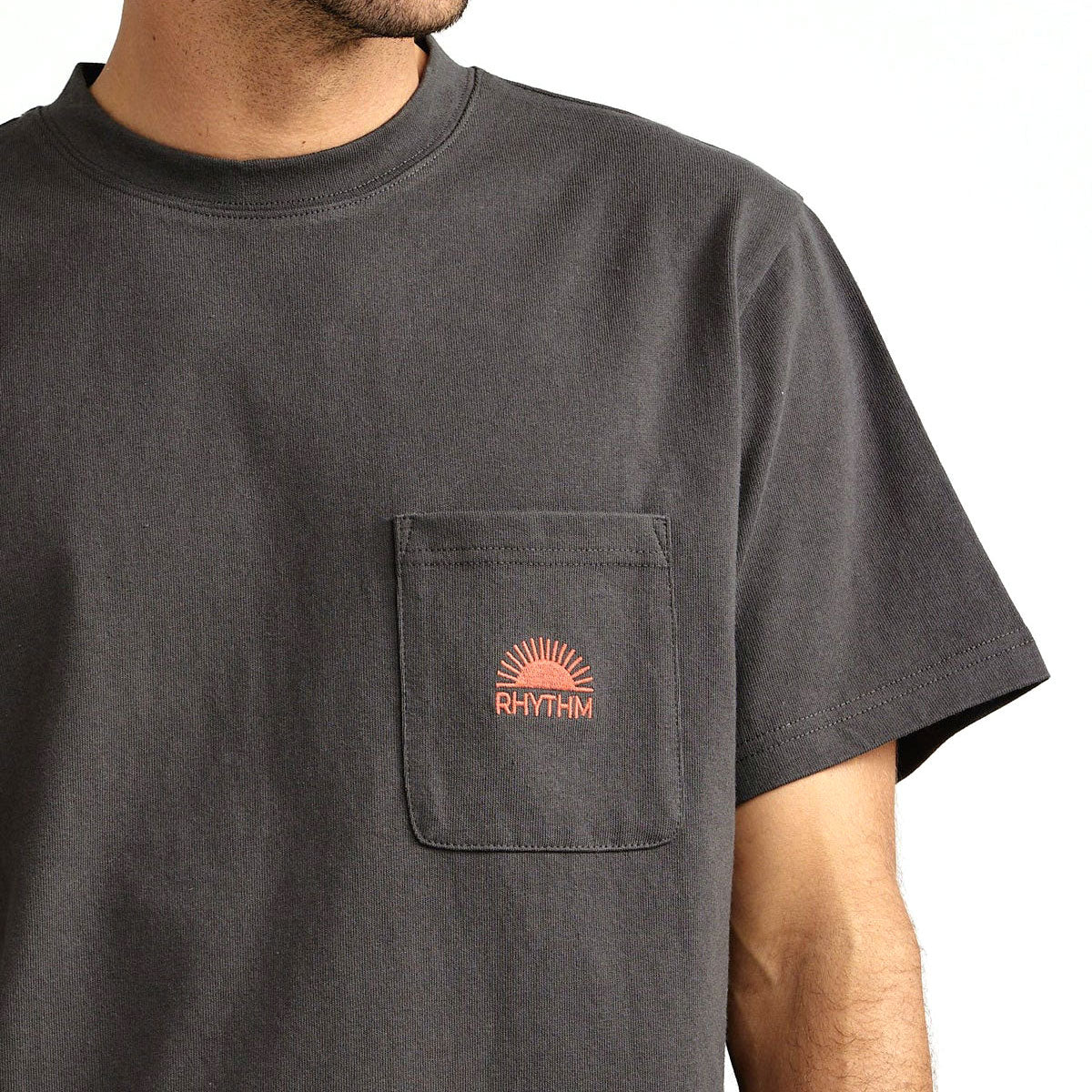 Rhythm Heavy Vintage Pocket Emblem T-Shirt - Charcoal image 3