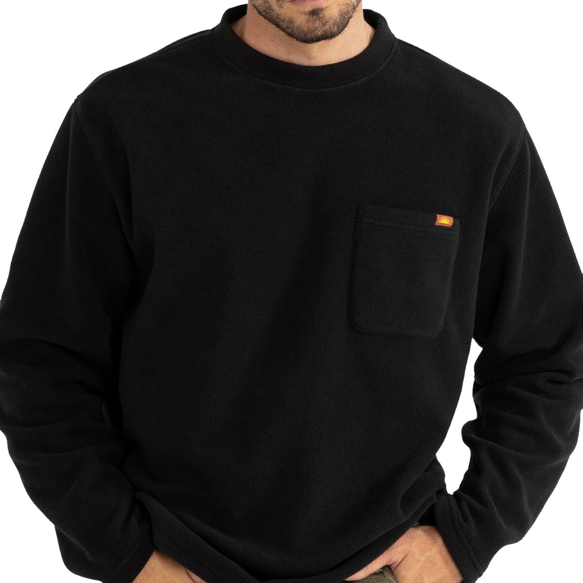Rhythm Awake Polar Fleece Sweatshirt - Black image 1