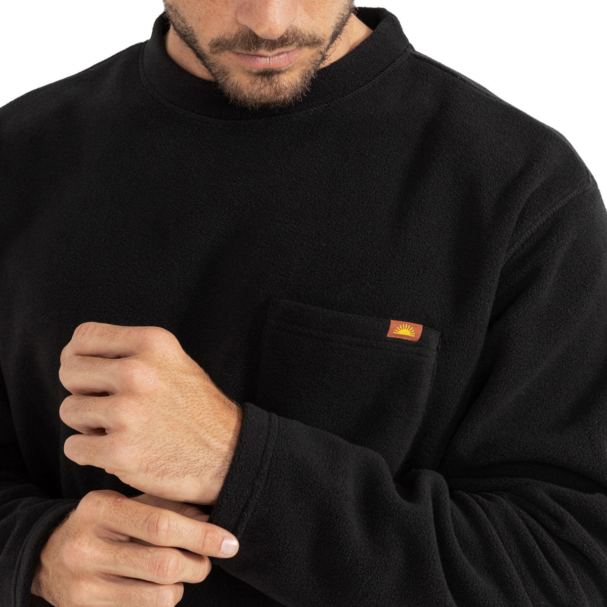 Rhythm Awake Polar Fleece Sweatshirt - Black image 3