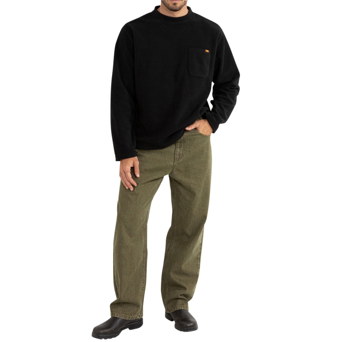 Rhythm Awake Polar Fleece Sweatshirt - Black image 5
