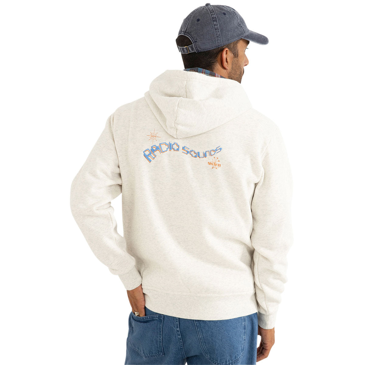 Rhythm Flannel Fleece Hoodie - Ecru image 2