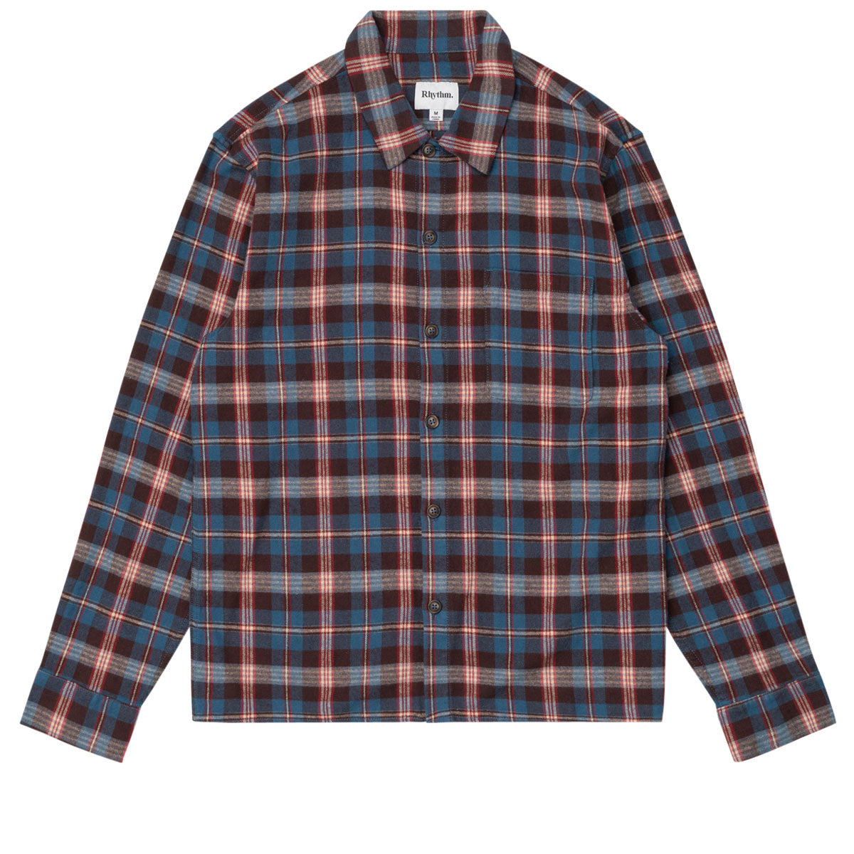 Rhythm Kern Long Sleeve Flannel Shirt - Chocolate image 1