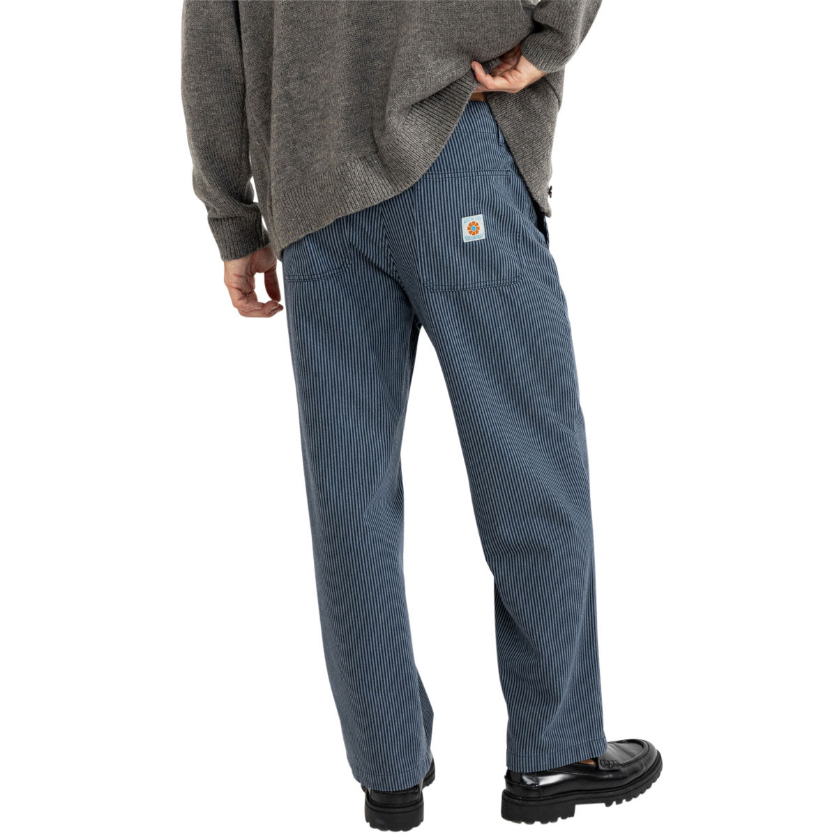 Rhythm Hickory Stripe Work Pants - Navy image 2