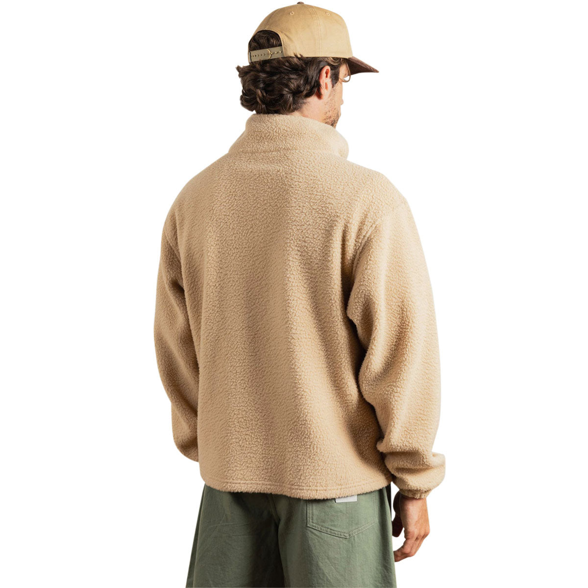 Rhythm Essential Quater Zip Sweatshirt - Ecru image 4