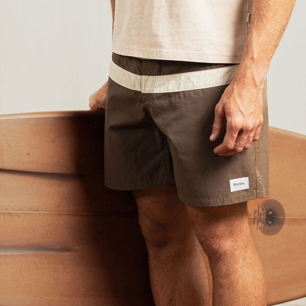 Rhythm Twin Fin Boardshorts - Earth image 2