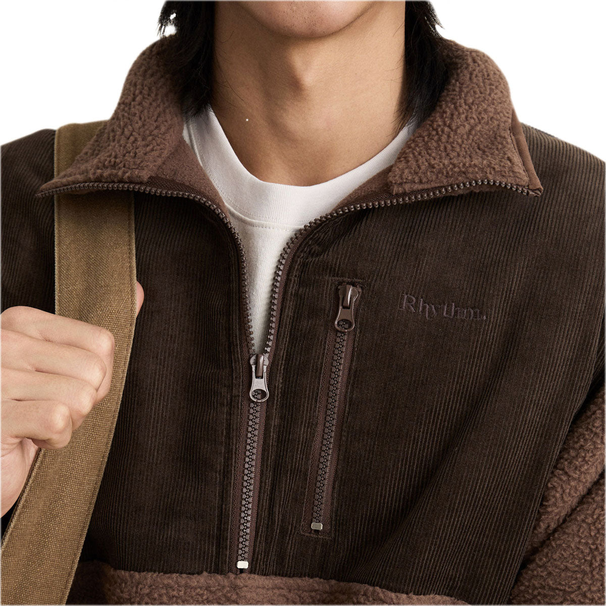Rhythm Stables Half Zip Sweatshirt - Taupe image 3