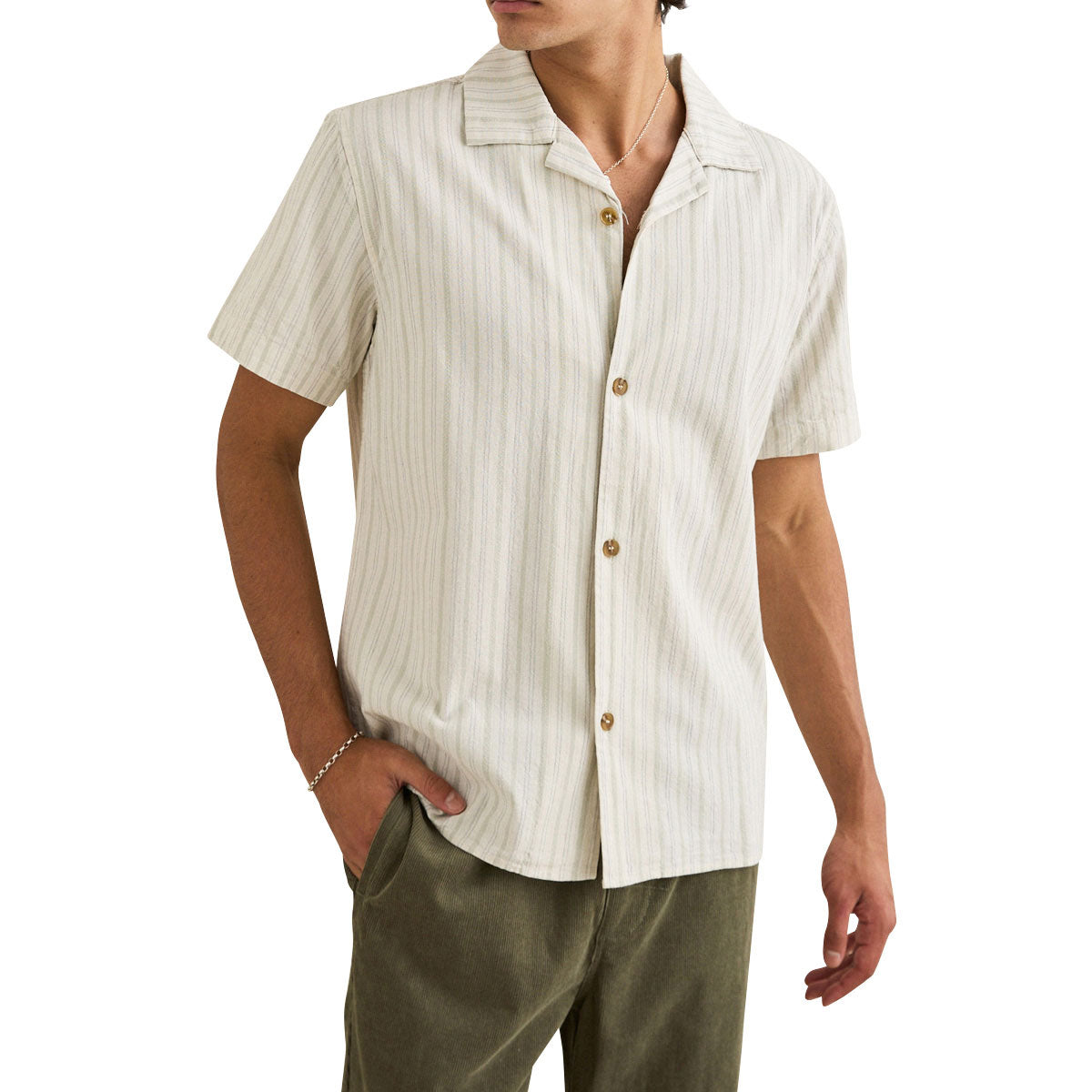 Rhythm Vacation Stripe Shirt - Natural II image 1
