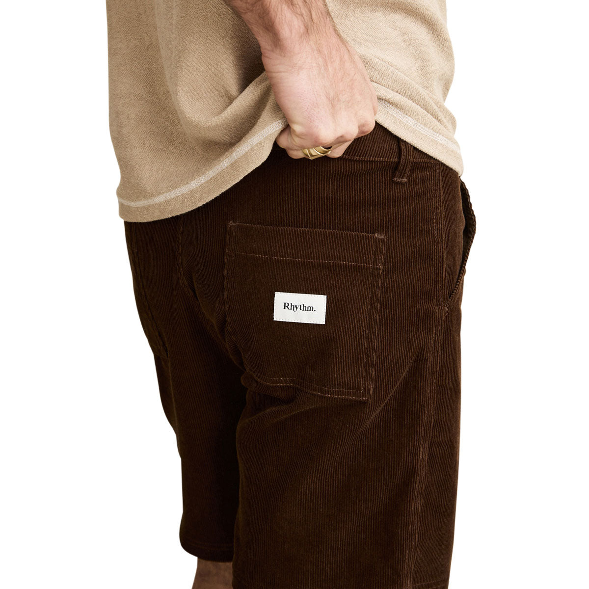 Rhythm Haight Cord Shorts - Chocolate image 3