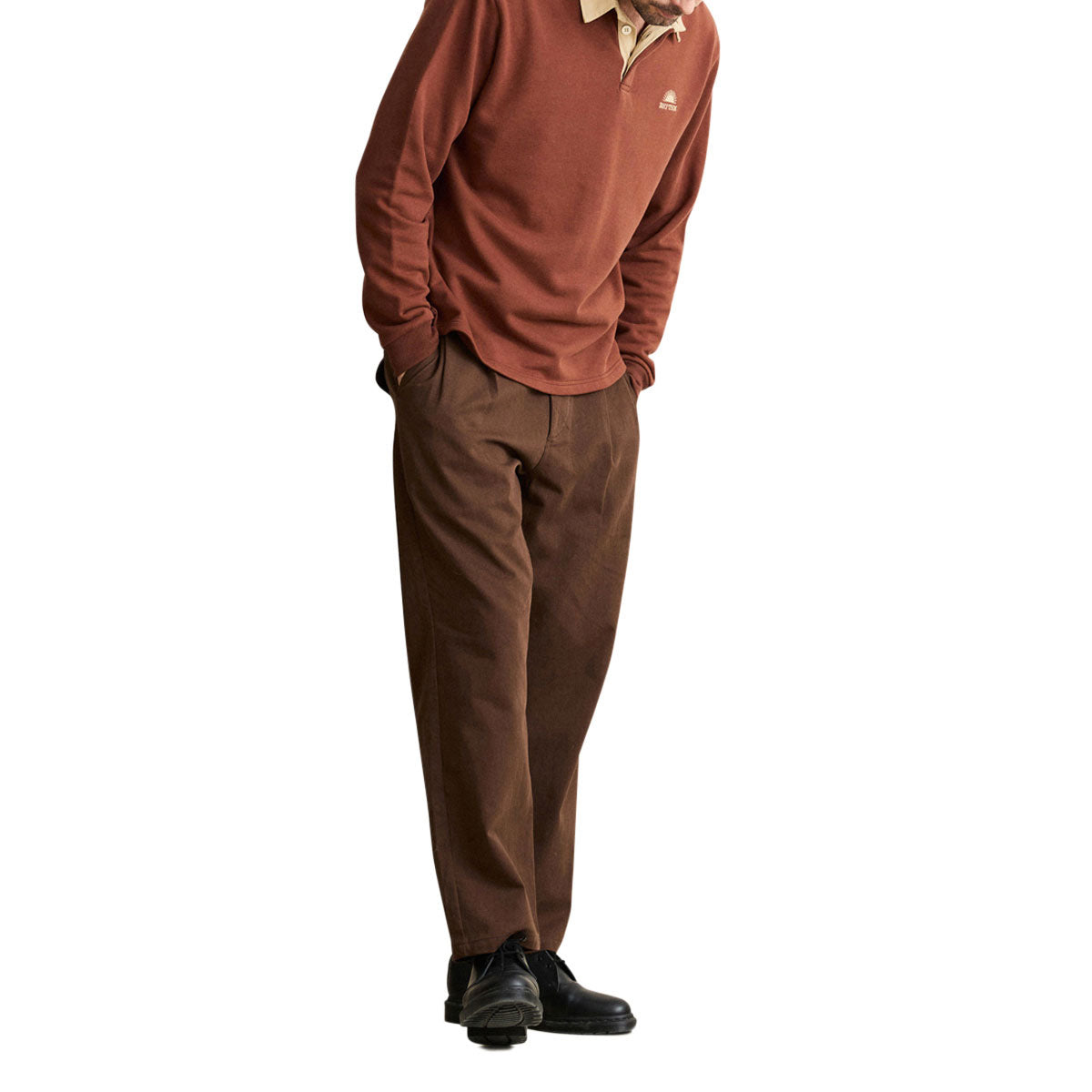 Rhythm Heritage Bloom Long Sleeve Rugby Shirt - Bark image 3
