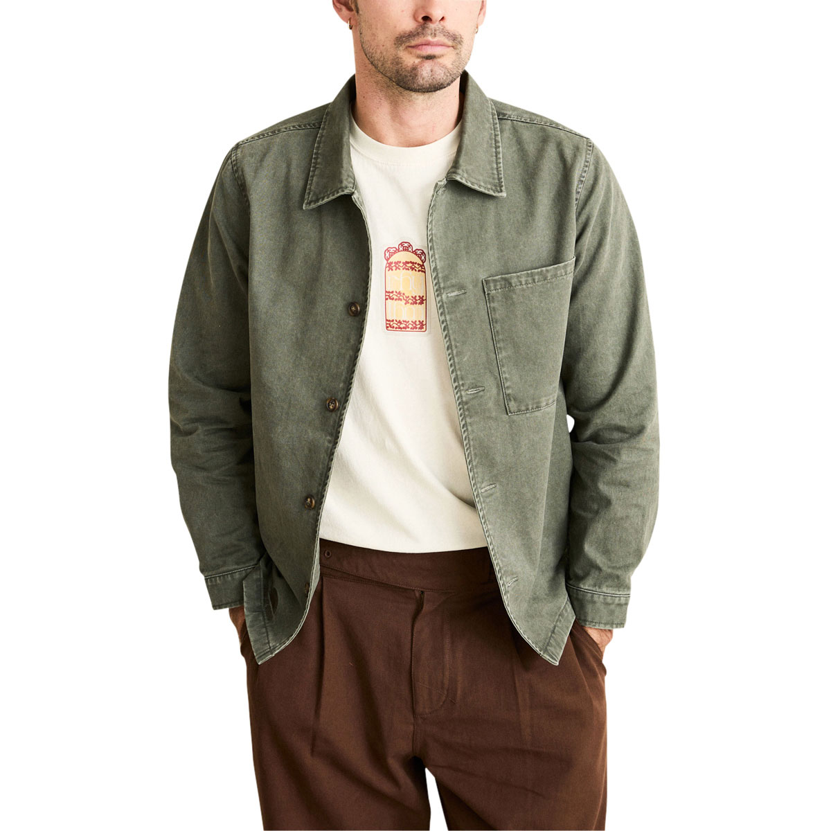 Rhythm Field Guide Long Sleeve Shirt - Stone image 1