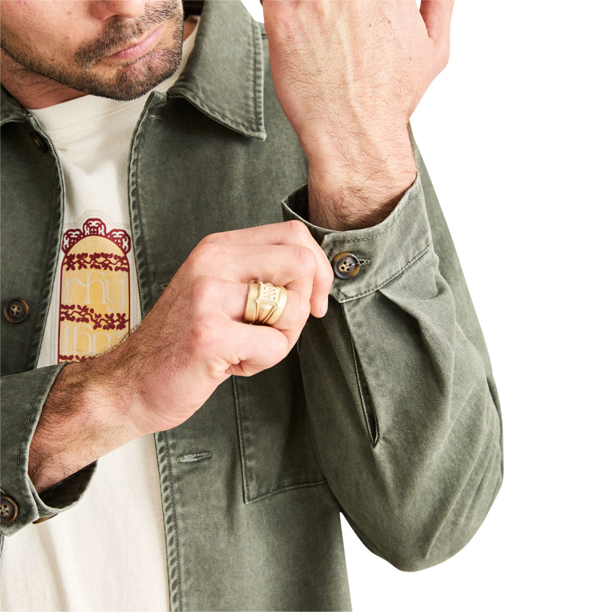 Rhythm Field Guide Long Sleeve Shirt - Stone image 3