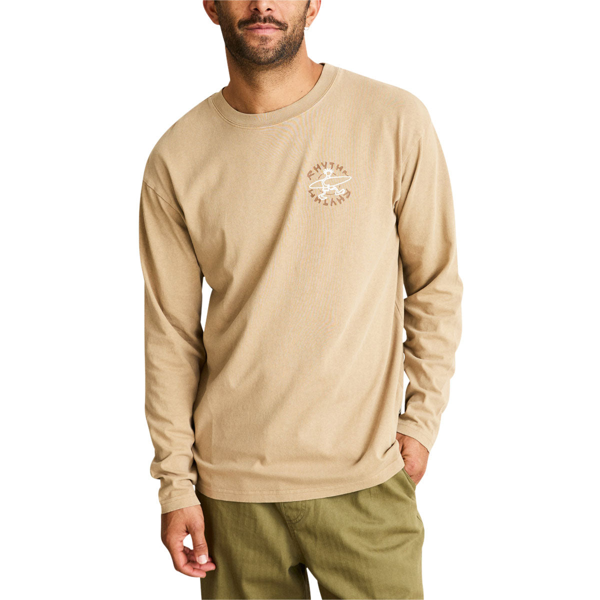 Rhythm Jaunt Vintage Long Sleeve T-Shirt - Macadamia image 3