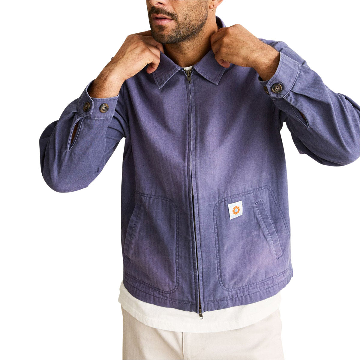 Rhythm Herringbone Sun Wash Jacket - Vintage Blue image 4
