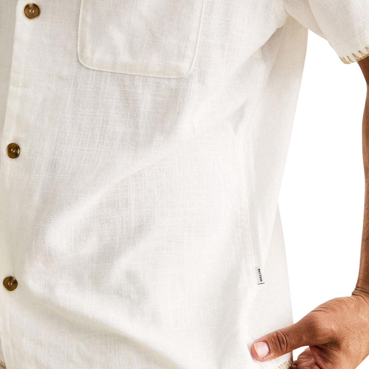 Rhythm Linen Whip Stitch Shirt - Vintage White image 2