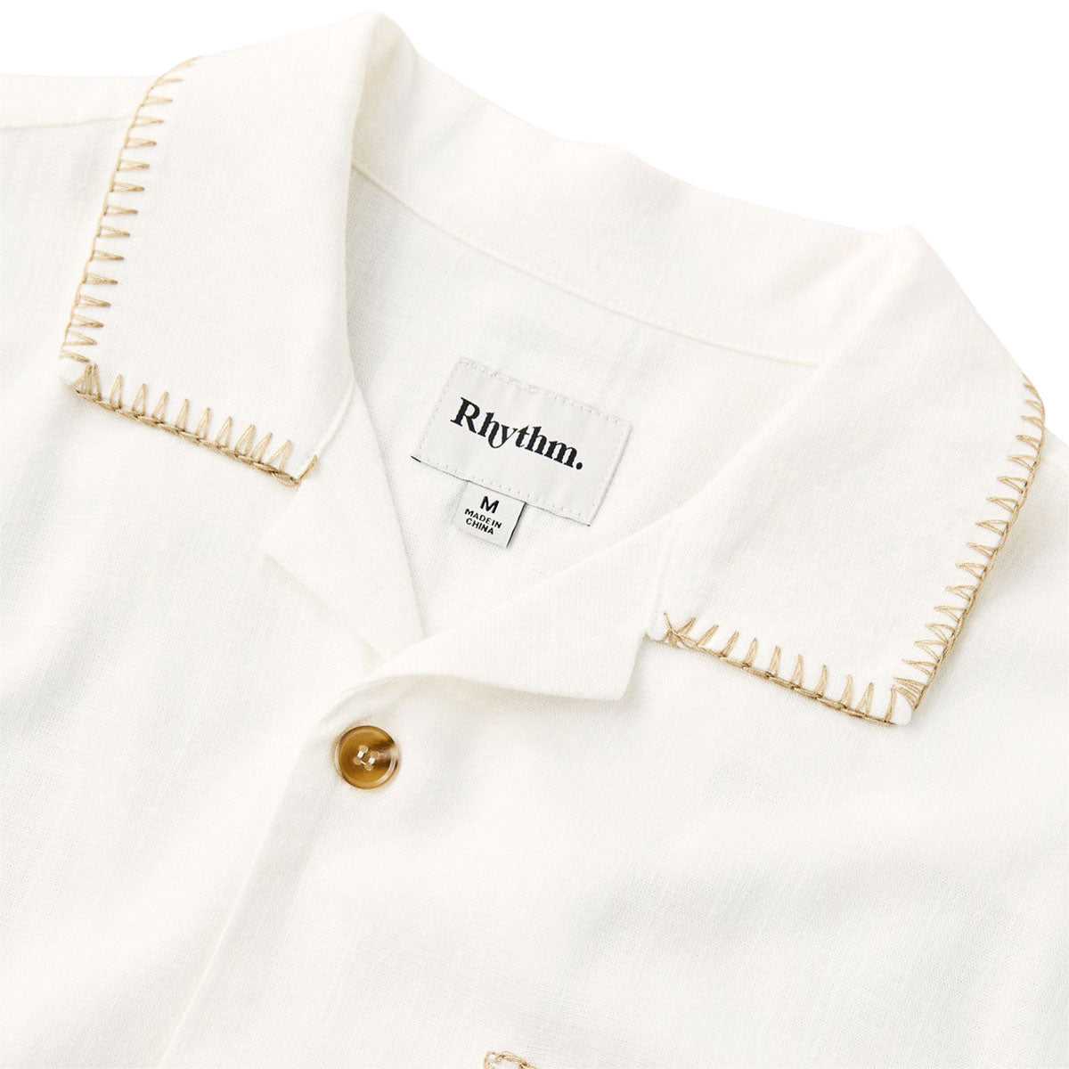 Rhythm Linen Whip Stitch Shirt - Vintage White image 4