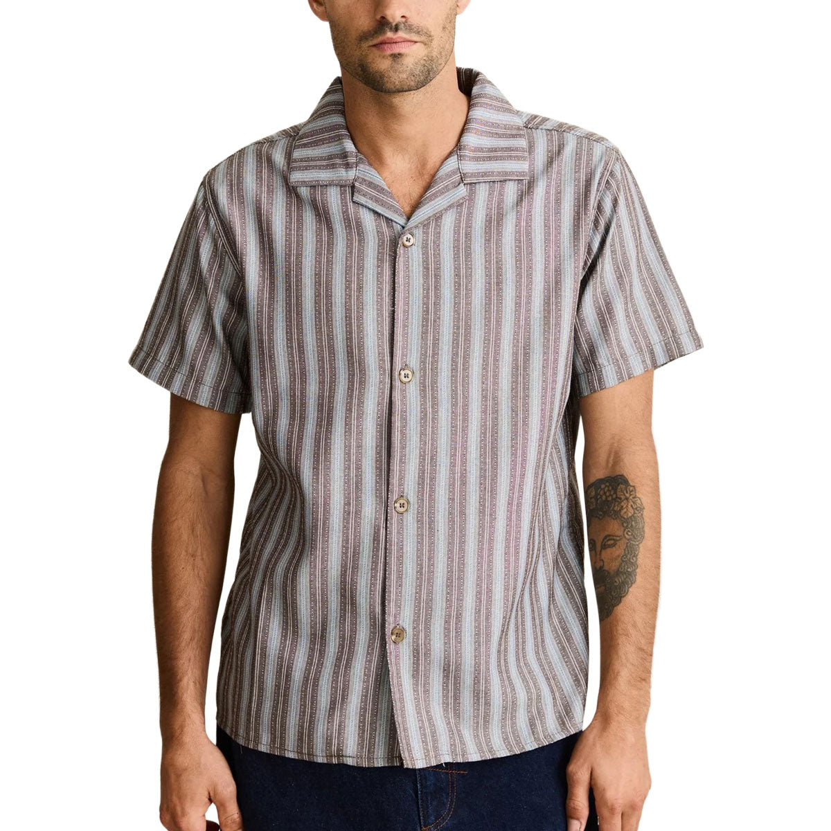 Rhythm Vacation Stripe Shirt - Chocolate image 1
